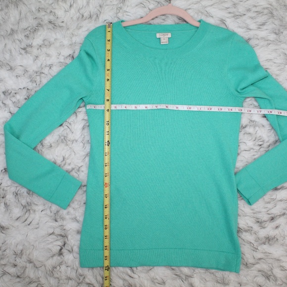 J.Crew Mint Green Cotton Wool Teddie Sweater - Picture 3 of 8